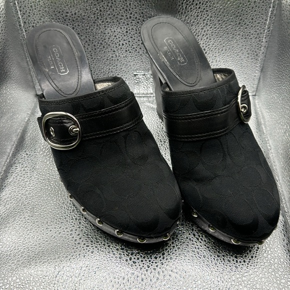 Coach Willow Signature Clogs black size 10 B - Picture 7 of 7